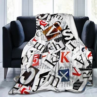 letter 3d printing soft and warm blanket throw sheet childrens gift blanket bed blanket sofa gift adult home textile