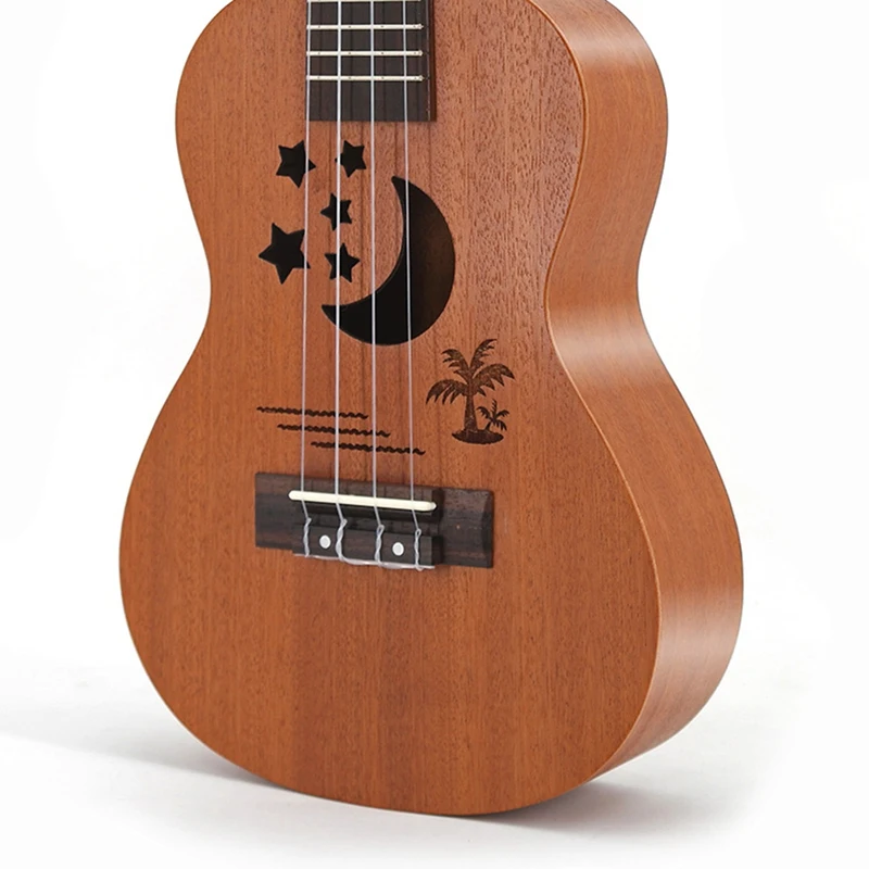 

Gick 23 Inch Concert Ukulele for Child Sapele Star Moon Bay Guitar for Kids Ukulele for Beginner