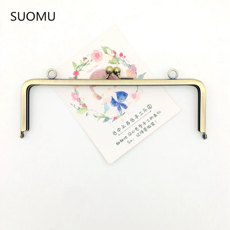 

Дизайнерская неперфорированная основа с застежкой, аксессуары для сумок и клатчей, рамка для сумки Kiss Lock Hardware, 18,2*6 см