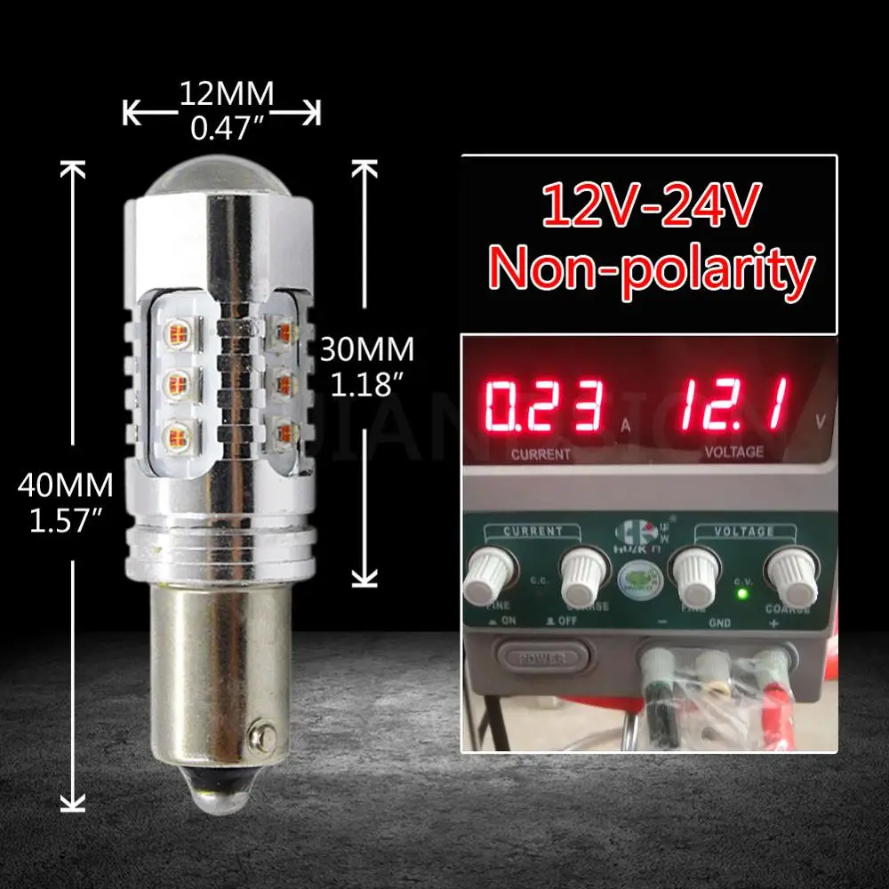 2x50 Вт 80 Вт светодиодный BA9S BAX9S H6W BAY9S H21W лампа желтый XB-D чипы Canbus без ошибок светодиодный парковочные фары автомобиля лампы DRL 12-24 В для Opel