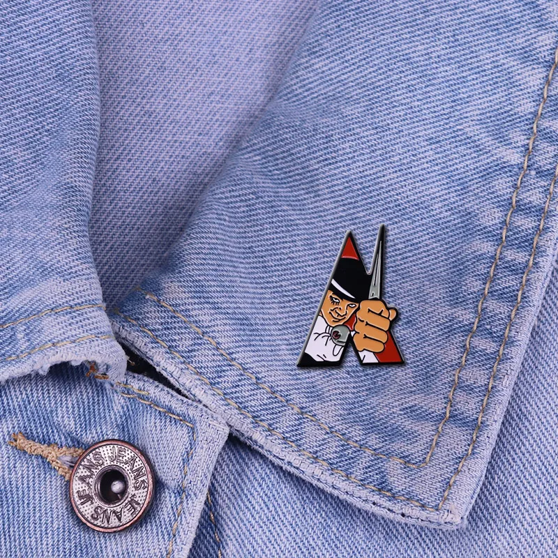 Заводной оранжевый Алекс Нож металлический пин Stanley кукирпич кино Поклонники