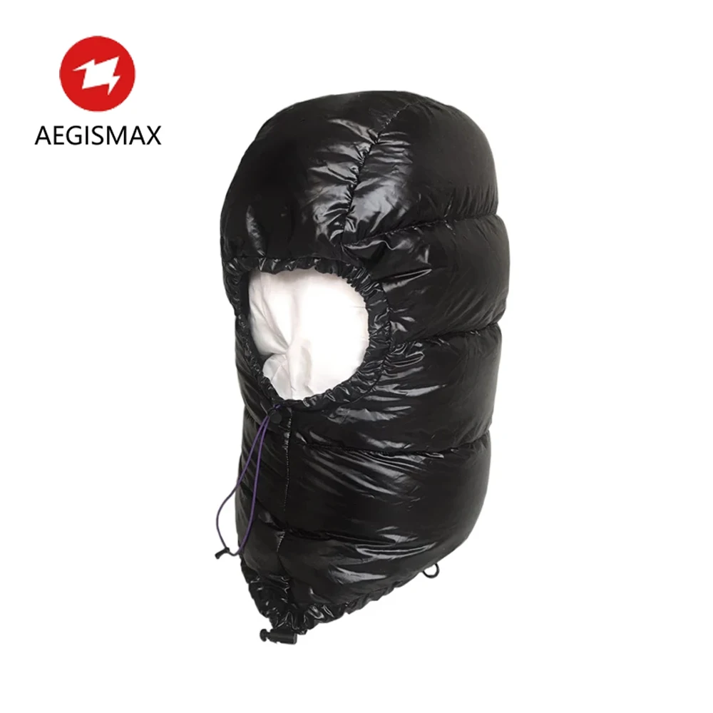 

AEGISMAX HAT Goose Down Men And Women Outdoor Camping Hiking Black Gold Cap Envelope Sleeping Bag Accessories 800FP