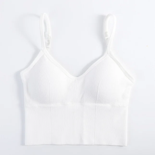 Женский бесшовный спортивный бюстгальтер привлекательный трикотажный с запахом