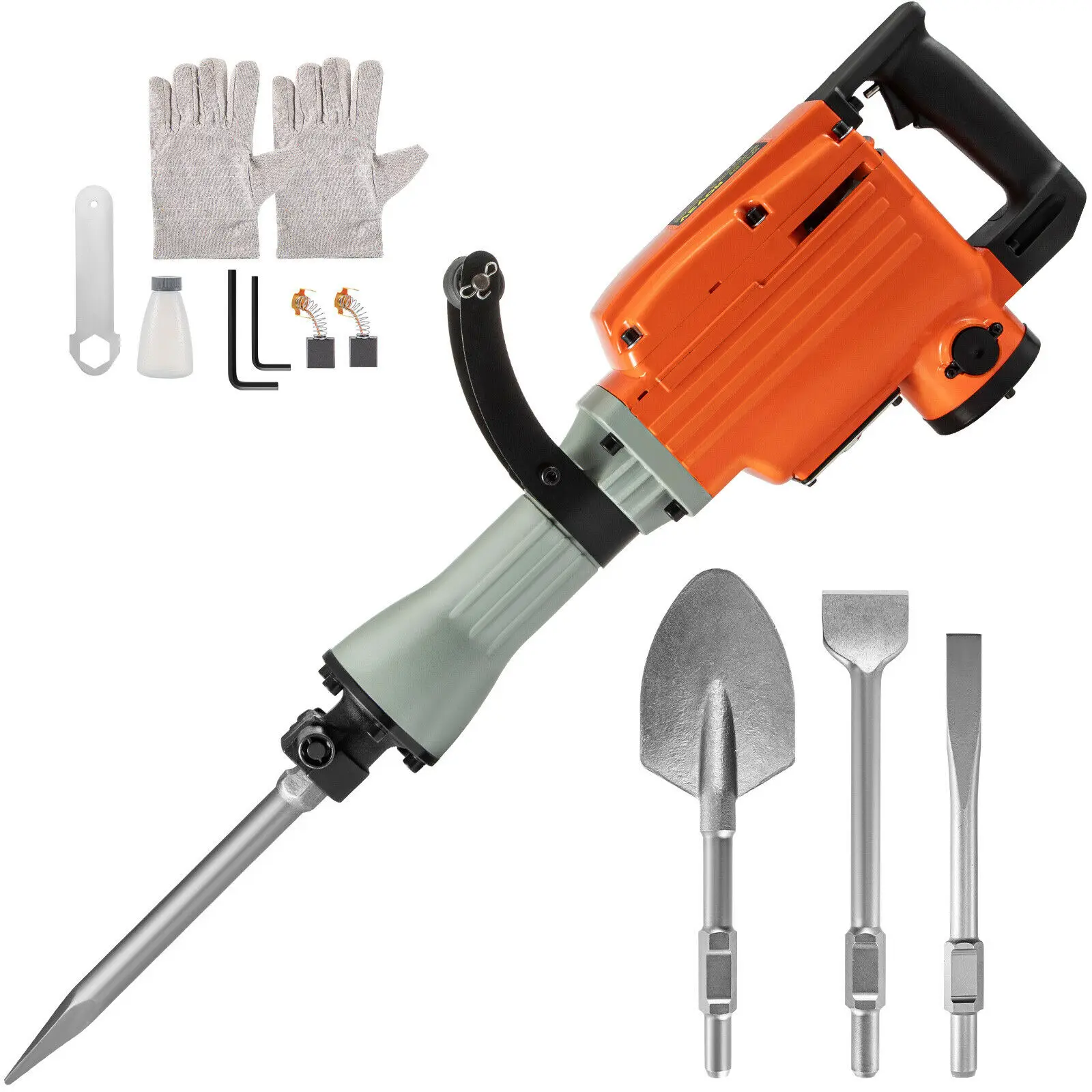 

VEVOR 1100W 2200W 3600W Electric Demolition Jack Hammer Drill W/ Chisel Concrete Breaker Crushing Heavy Duty Rotary Impact Picks