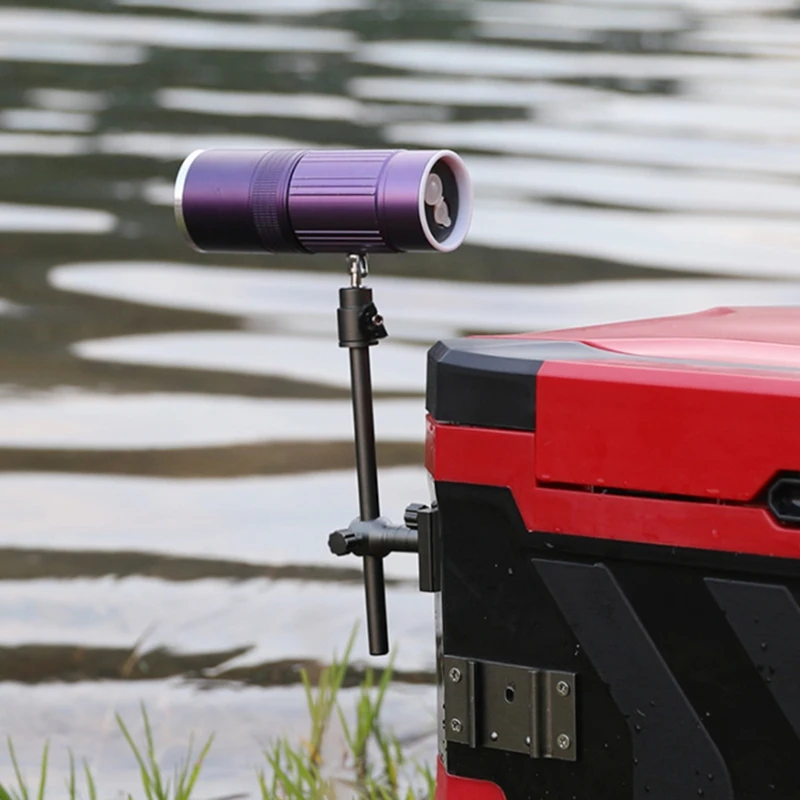 

Fishing Box Light Frame Night Fishing Light Bracket Stand Universal Aluminum Alloy Insert Fishing Chair Lamp Holder