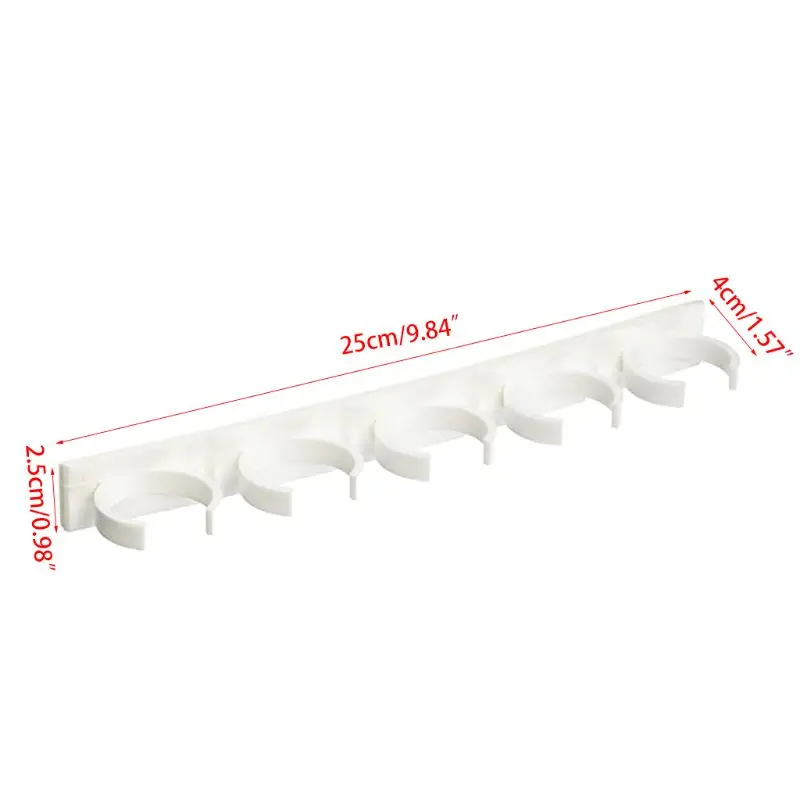 

Wall Mount Ingredient Spice Bottle Rack Plastic Organizer Rack 5 Cabinet Kitchen Cabinet Door Hooks Jars Spice Holder