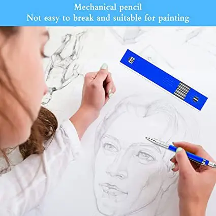 Металлические механические карандаши 2 0 мм 2B свинцовый держатель набор