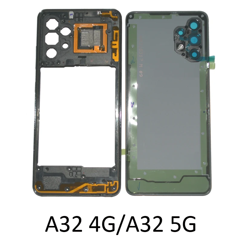 Housing Frame Cover For Samsung Galaxy A32 LTE 4G A325F A325M 5G A326B A326BR Original Phone New Middle Chassis Rear Back Panel
