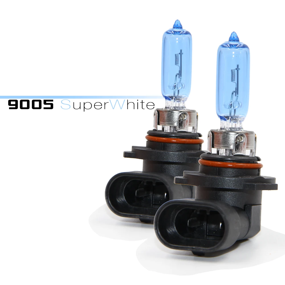 

2PCS 9005 HB3 5000K White 55W 12V Halogen Headlight Lamps High Beam Head Lamp Light Or Fog Lamp Bulbs