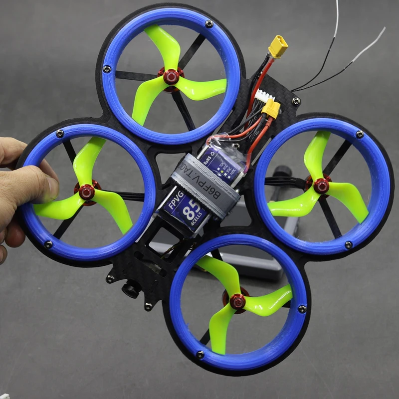 

B6FPV BEE BUMPER 3 Inch 159mm Whoop FPV Racing Frame Kit 3D TPU Duct CineWhoop for RC FPV Racing Drone MX-C 349 Green Hornet