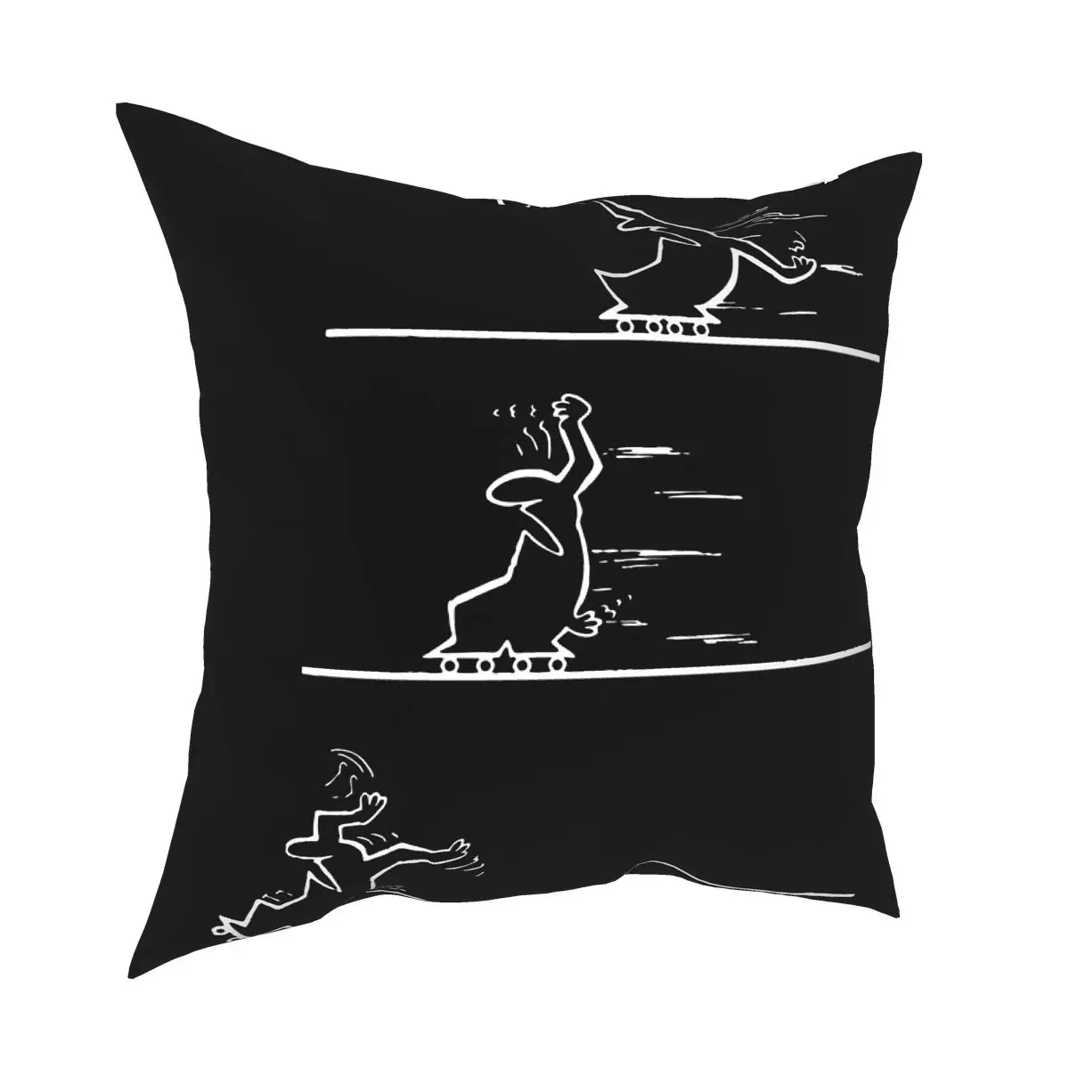 

La Linea Roller Skating Pillowcase Printing Polyester Cushion Cover Decorative Pillow Case Cover Home Square 45*45cm