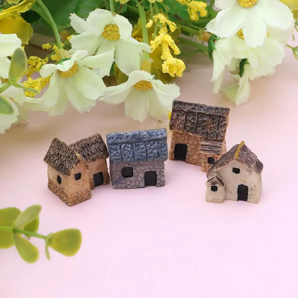4 шт./компл. миниатюрный садовый ландшафт микро деревенский каменный дом