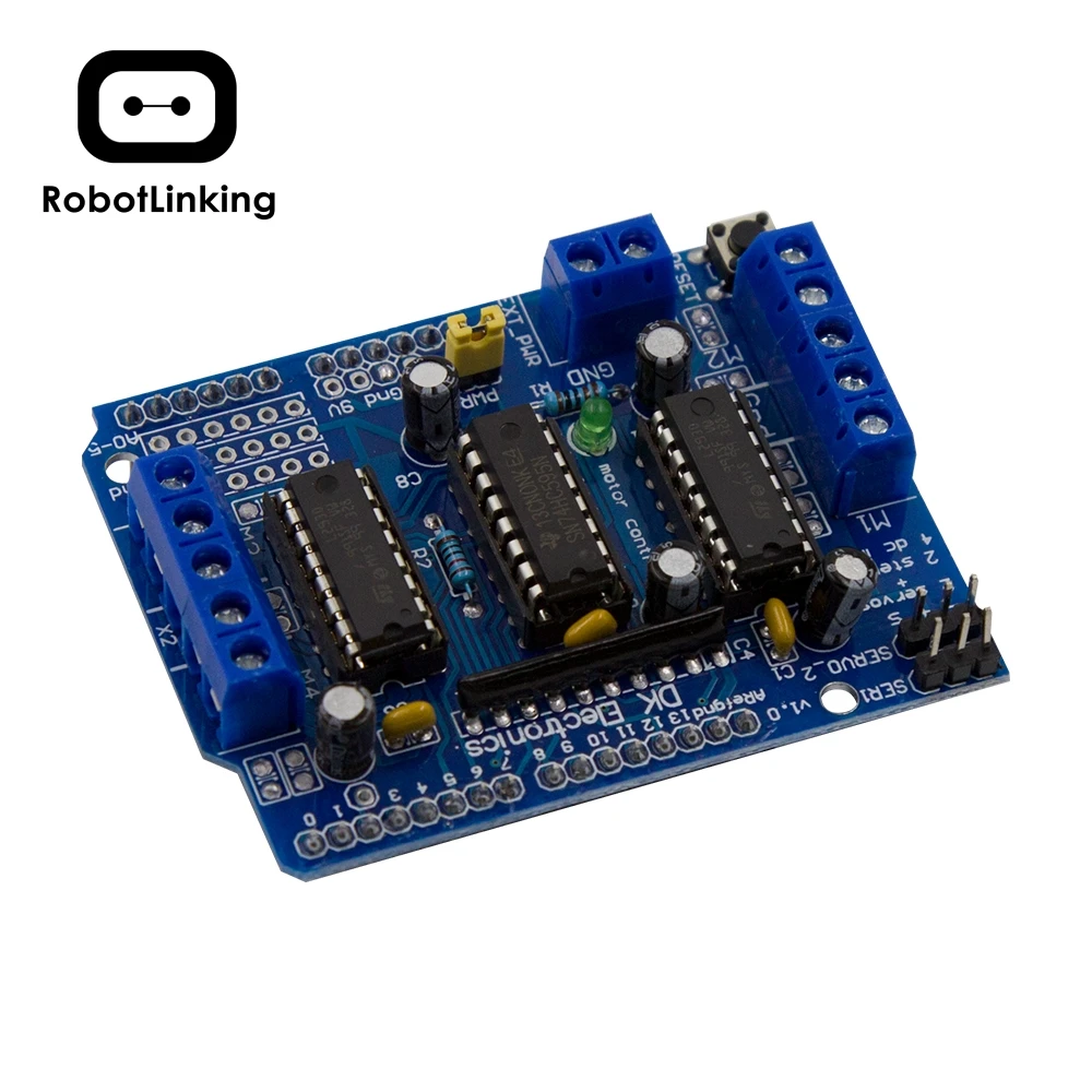 L293D щит управления приводом двигателя двойной Плата расширения для Arduino Duemilanove, плата расширения привода двигателя