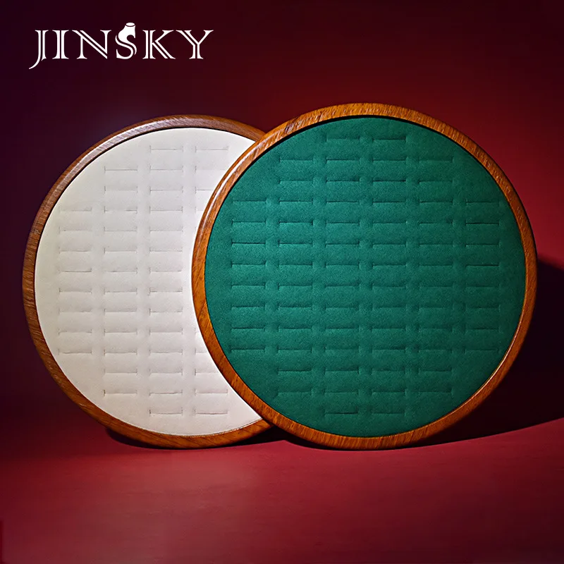 Wood grain ring jewelry tray hundred ring tray microfiber jewelry display tray earrings jewelry storage tray see pallet