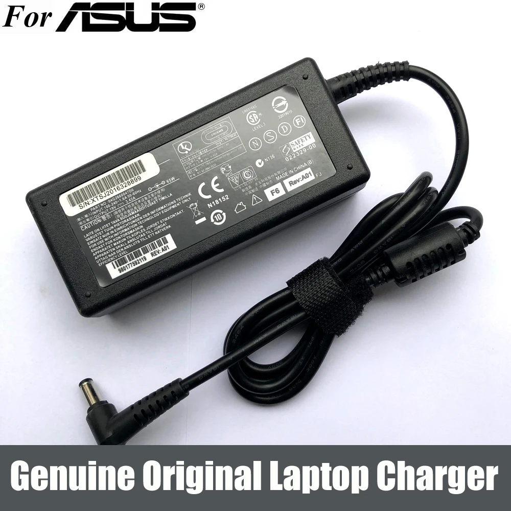 Genuine Original 65W 19V 3.42A Power Supply Adapter Charger For ASUS A53E-ES 71 X451CA X53E-RS93-RD X551M X551MAV-EB01-B