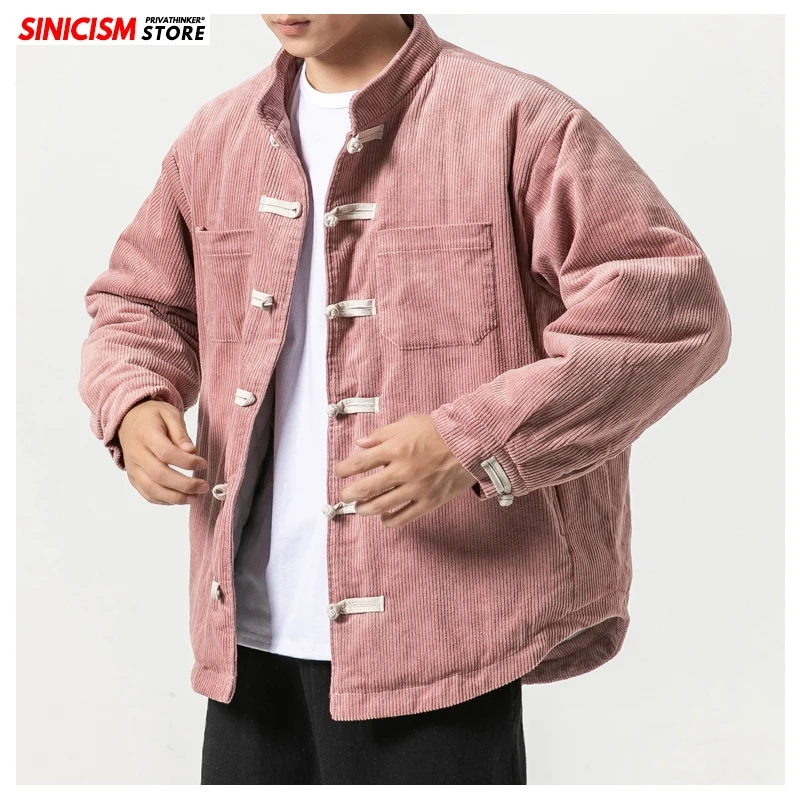 Sinicism Store мужские зимние винтажные китайские стильные вельветовые парки