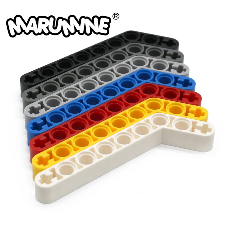 

Marumine 50PCS Technology Bricks Part 32271 Technology Angular Beam 3x7 Hole Building Blocks Assemble Particle Model Accessories