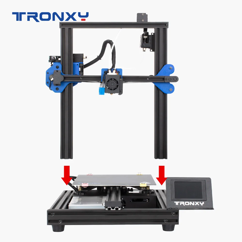 Bestellen Tronxy XY2 PRO 2E 2 In 1 Heraus Extruder Zwei Farben Kopf Dual Druck 3D Drucker DIY Kits Mit Super Stille Hohe Genauigkeit