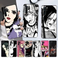 nana osaki anime black phone case for huawei p30 lite p20 pro p40 p10 mate 20 40 30 10 p smart z plus pattern casing cover