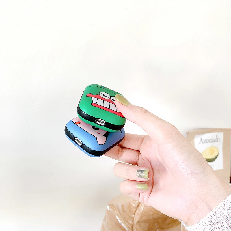 Япония милый TOHATO крокодил карандаш Shin-chan Shinnosuke Nohara наушники IMD Чехлы для Apple Airpods 2 силиконовый защитный чехол