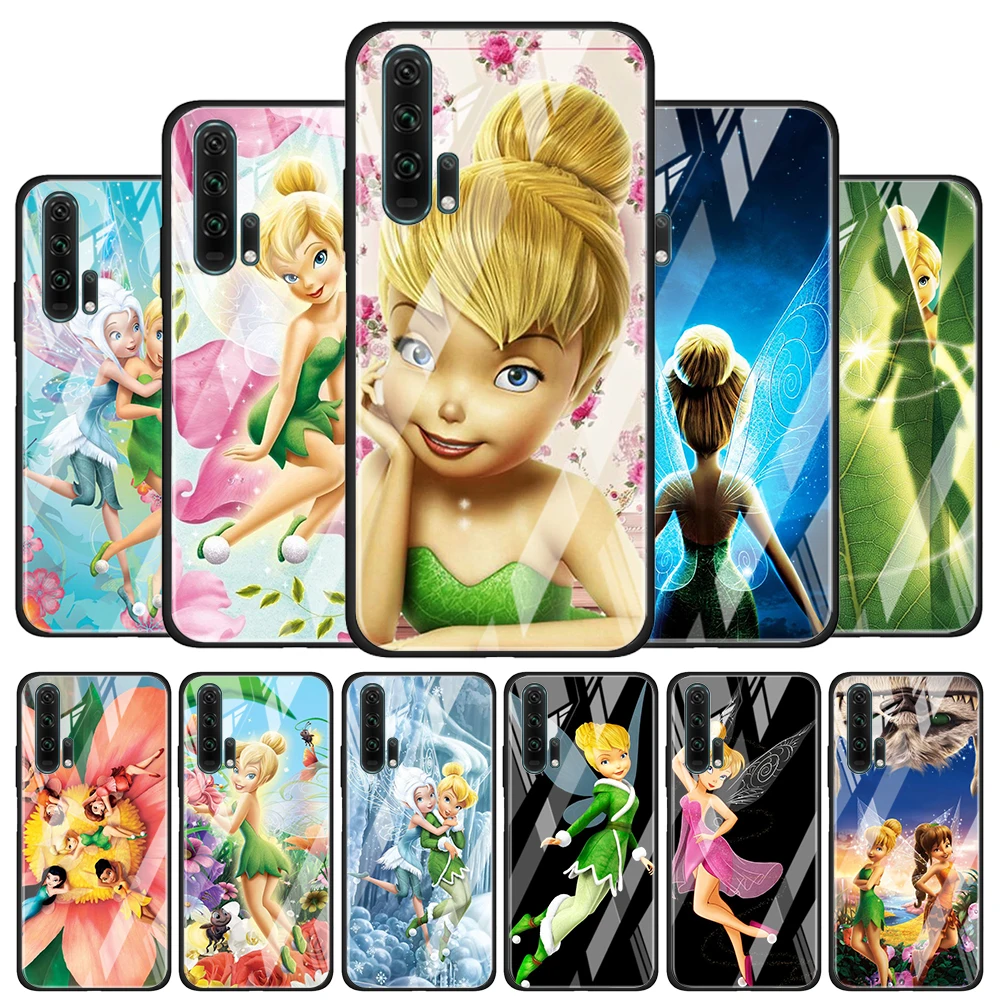 

Disney Tinkerbell princess for Honor 30 20 10 9X Pro Plus Lite 8X Huawei Y8P Y6P Y5P Y9 Y7 Y6 2019 Tempered Glass Phone Case