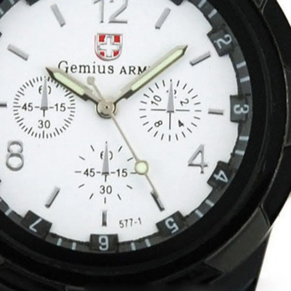 Хронография спортивные часы водонепроницаемый нейлоновый ремешок Мужские