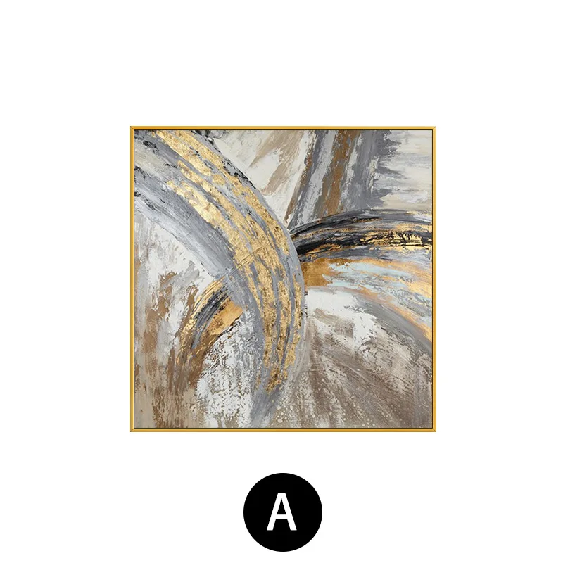 

New Design High Quality Hand-painted Modern Golden Oil Painting on Canvas Modern Art Oil Painting for All Kinds of Wall Decor