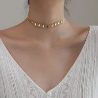 meyrroyu stainless steel gold color diamond necklaces for women double layer clavicle chain 2021 trendy new fashion gift jewelry