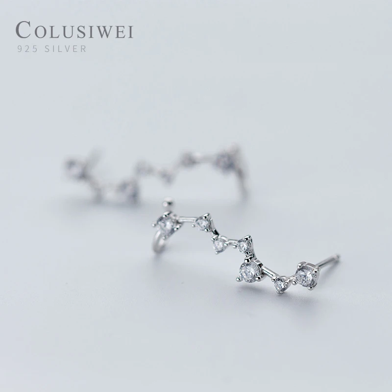 Colusiwei роскошные сверкающие серьги гвоздики для женщин ослепительный кубический