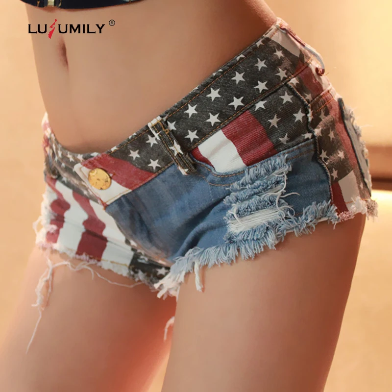 

Lusumily Sexy Hot Shorts Femme Mini Sexy Women Booty Shorts Hole Jeans Summer Shorts Girl Denim Low Waist Blue Short Jeans