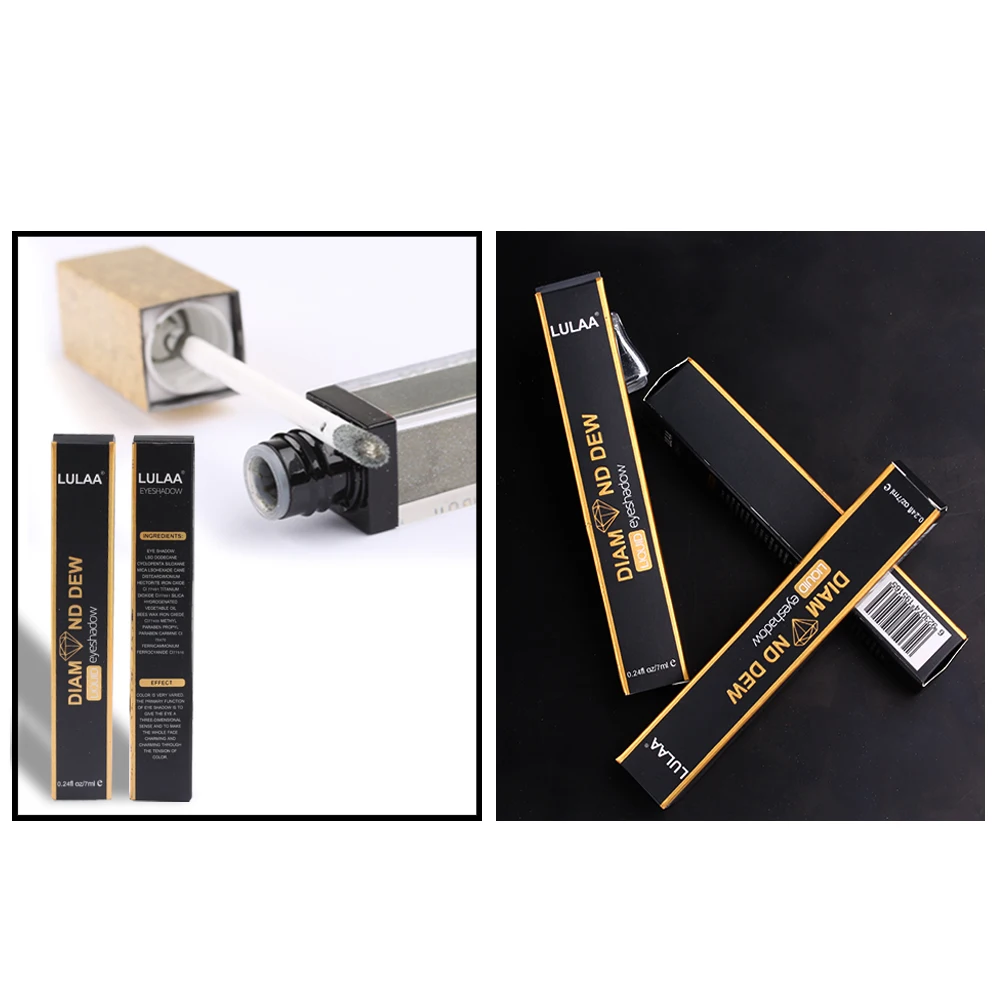 Водонепроницаемые тени для век 12 цветов макияж с блестками и свечение жидкая