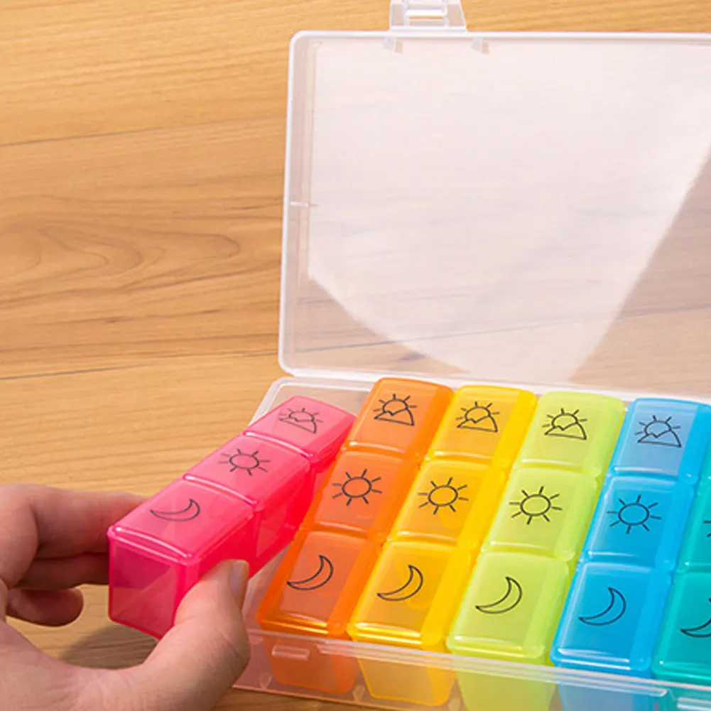 1 шт. портативный разделитель для татаблеток 21 ячейка|Коробки и ящики хранения| |