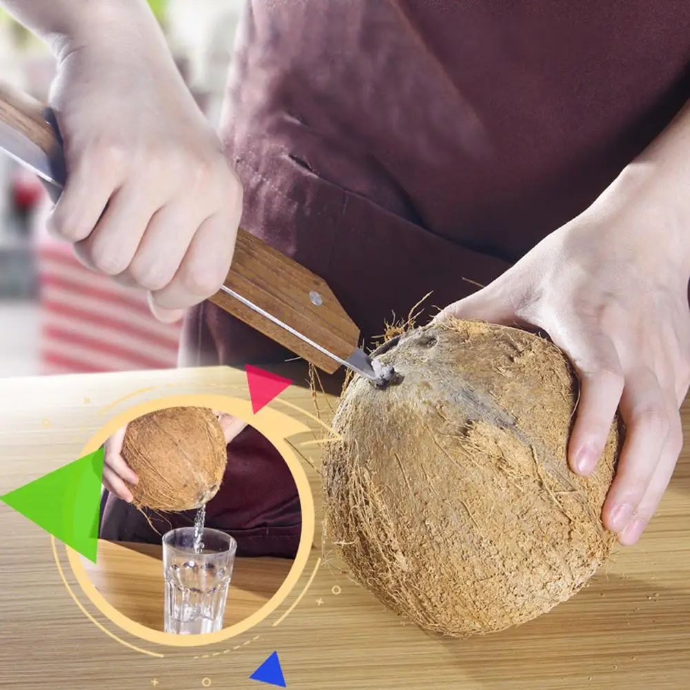 Новая деревянная ручка фрукт для Творческий кокосовое Ножи двухсторонний резак