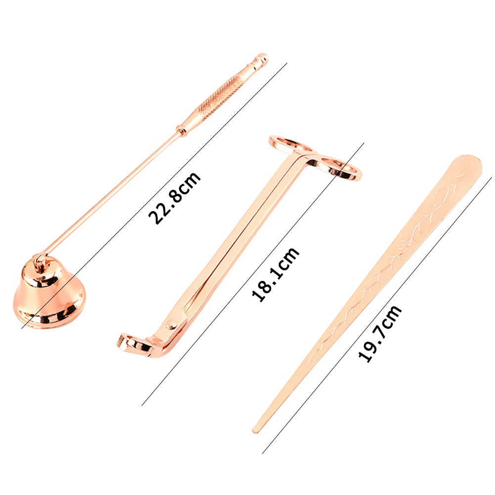 

3pcs Candle Accessory Set Candle Extinguisher Hook Scissors Home Decor Candle Cover Tool Long Handle Banquet Safely Extinguish