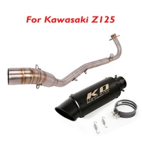 motorcycle exhaust system slip on muffler silencer tip escape pipe connection link tube pipe for kawasaki z125