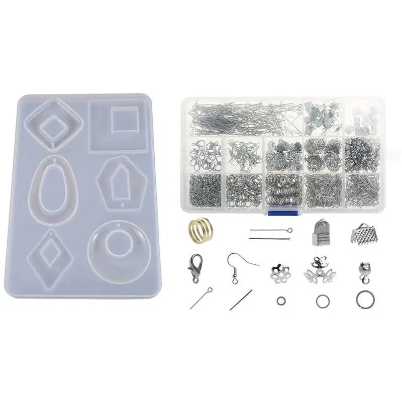 1 комплект силиконовые акриловые серьги ожерелье подвеска 15 ячеек|Ювелирная