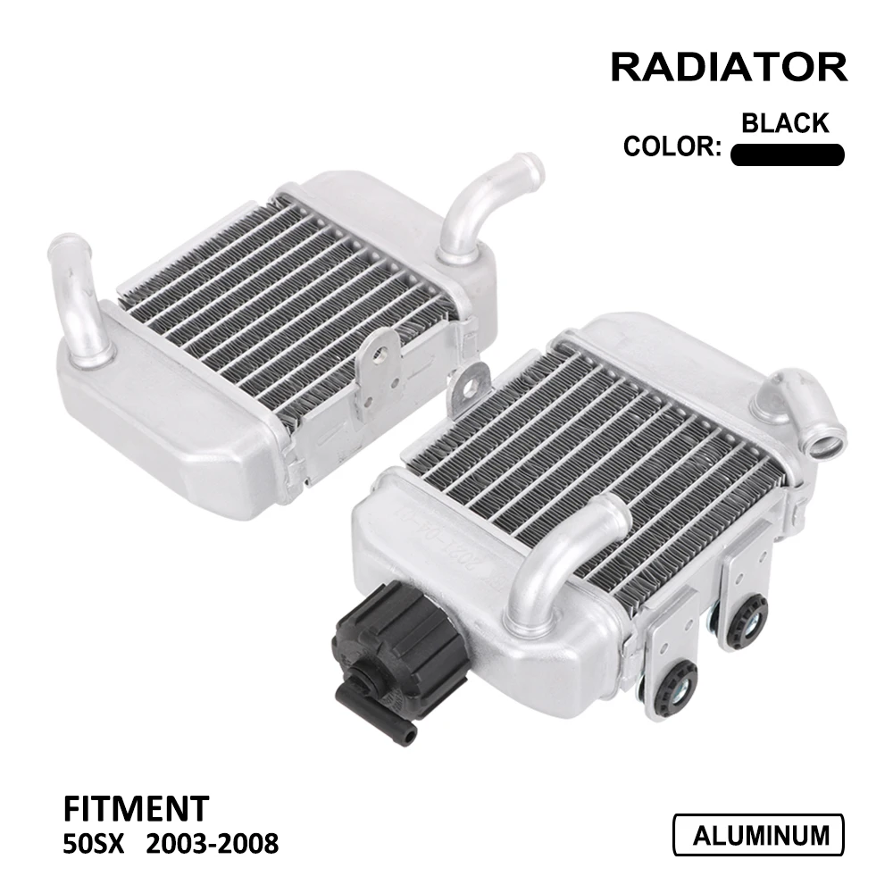 

Motorcycle Aluminum Engine Water Cooling Radiators Coolers For KTM SX50 50 SX 2003 2004 2005 2006 2007 2008