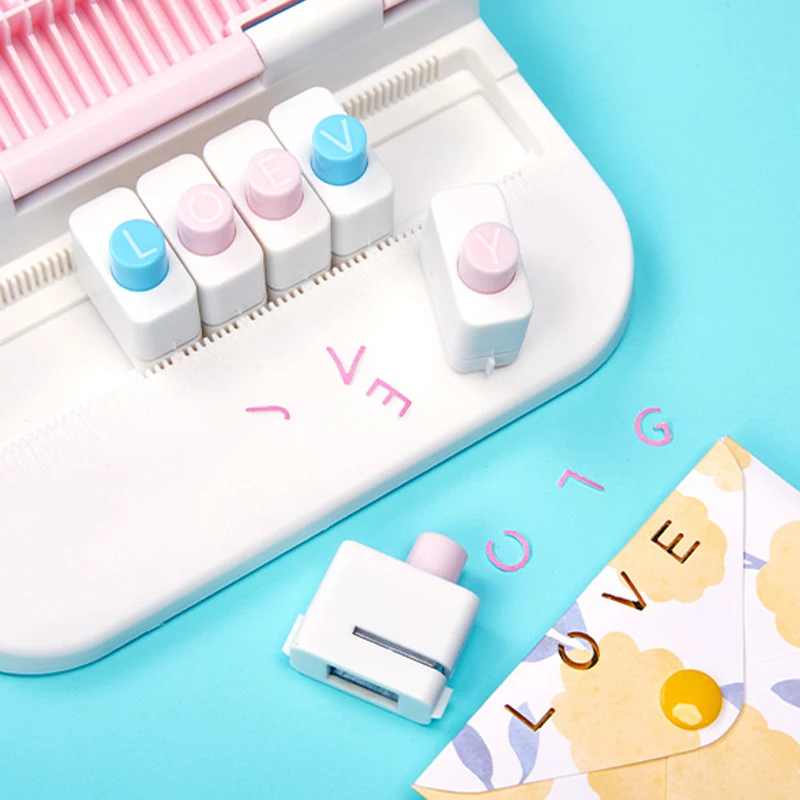 

Manual Word Puncher 26 English Letter Embossing Machine Paper Punch for Scrapbooking Handmade Craft Photo Frame DIY Gift Card