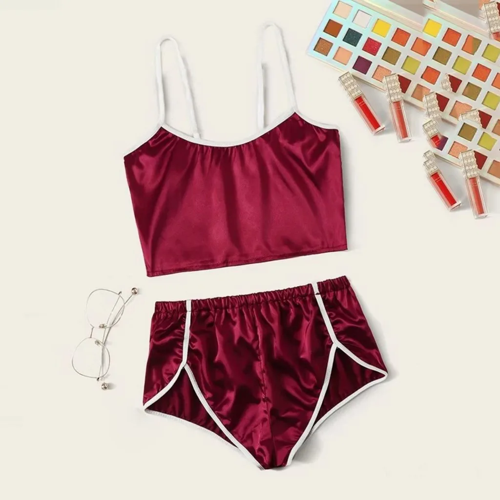 Женский беспроводной бюстгальтер с открытой спиной лифчик атласные шорты