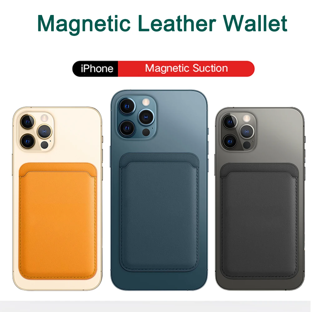 Роскошный кожаный кошелек MagSafe для Apple iPhone 12 Pro Max Mini официальный магнитный
