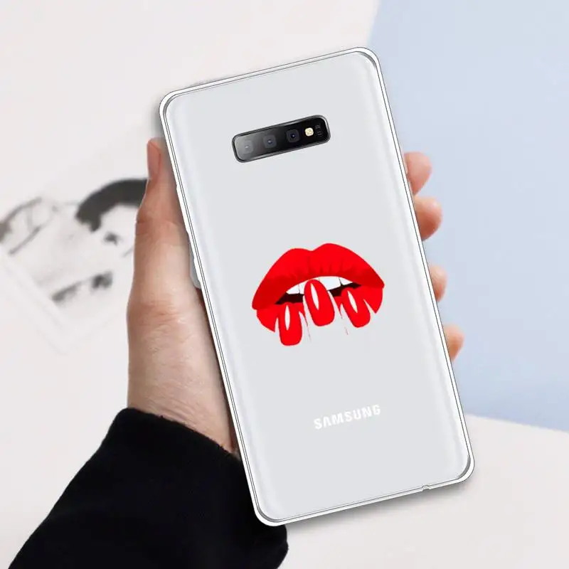 

Personalized nail fashion Phone Case Transparent For Samsung Galaxy A 71 21s S note 8 9 10 plus 20 ultra