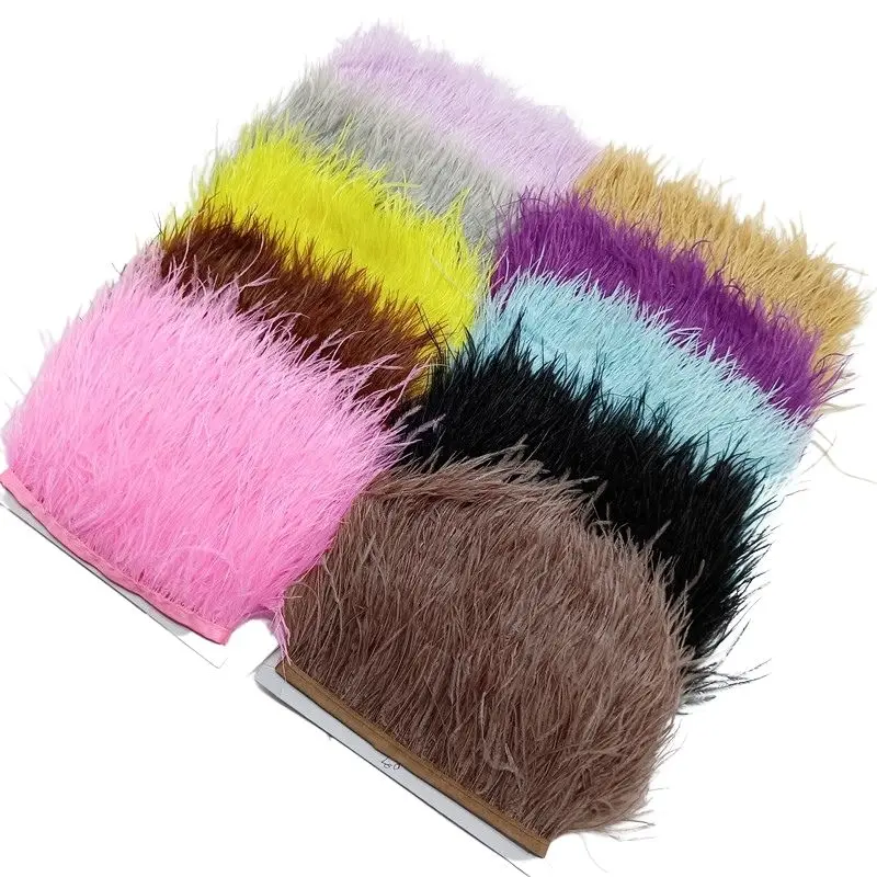 1/10 ярдов разноцветные страусиные перья отделка сделай сам бахрома для одежды