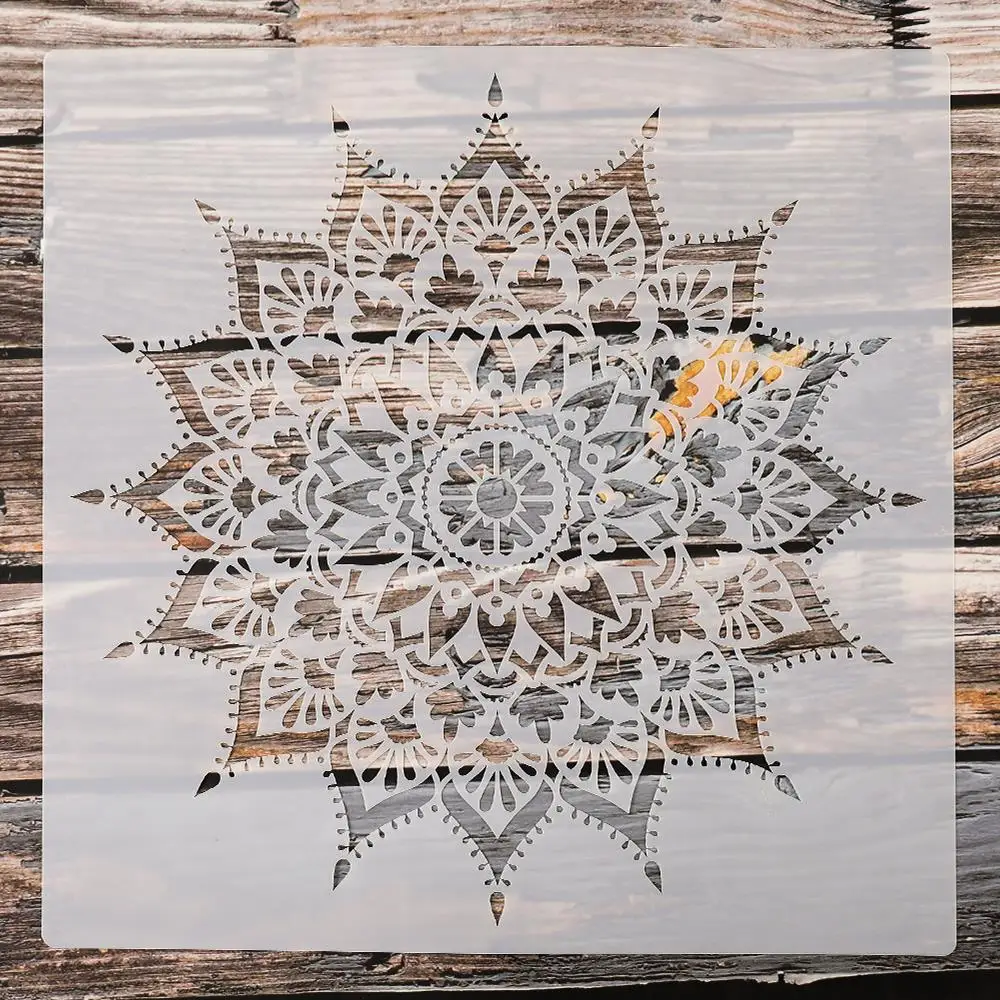30*30 см ПЭТ Мандала шаблон картины трафарет ручной работы Скрапбукинг каменные