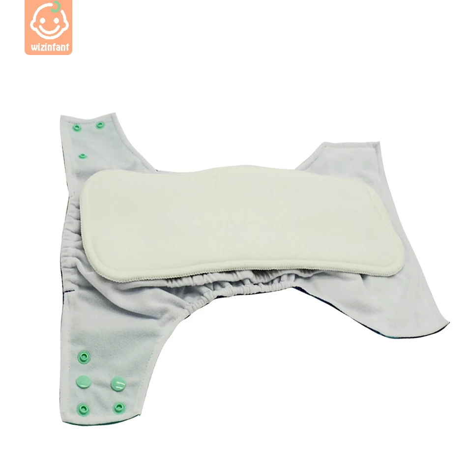 

Wizinfant 5/10 Pcs 4 layers Bamboo Cotton Cloth Diaper Insert Washable Cloth Nappy for Baby Diapers 35*13.5cm Baby diaper insert