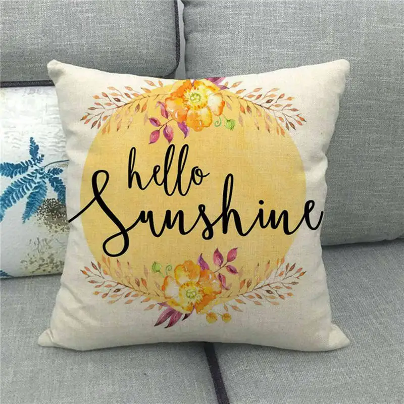 Оптовая продажа наволочка Rv and hello sunshine дизайн Чехол для подушки