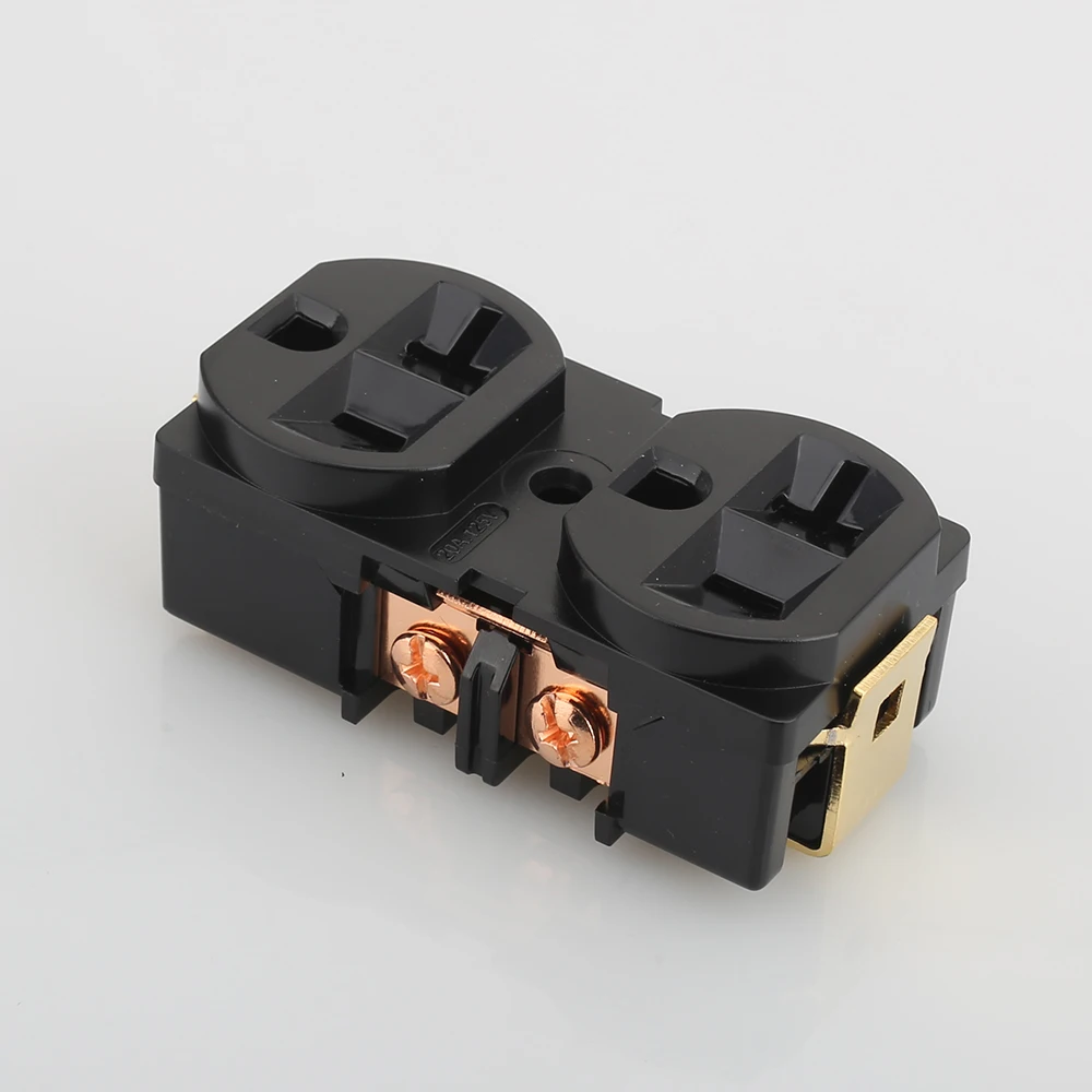 2 шт розетка черная HIFI US 20A AC Розетка Красный медный распределитель