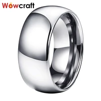 10mm real tungsten carbide rings for men engagement wedding band polished shiny domed classic couples ring comfort fit