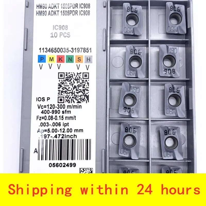 Высококачественные твердосплавные фрезерные пластины HM90 ADKT1505PDR IC908 с ЧПУ