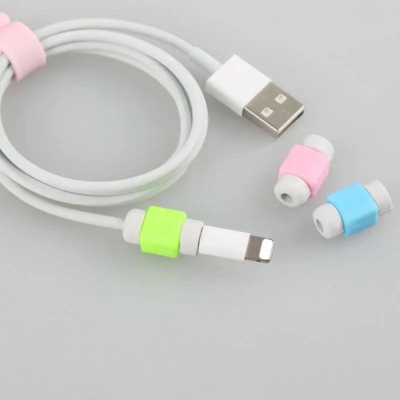 Силиконовый usb-кабель для защиты наушников провод шнур Защита Чехол зарядного