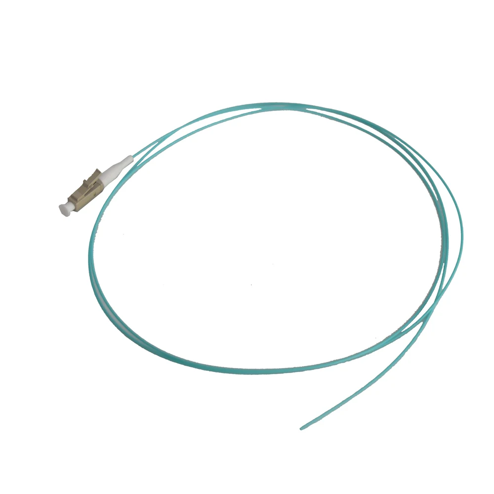 

Free Shipping 50pcs/lot LC/UPC Multimode 50/125 OM3 Simplex Aqua 0.9mm 1.5M Fiber Optic Pigtail